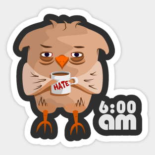 morning owl Sticker